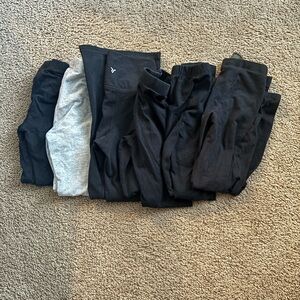 Kids Black and Gray Leggings Set